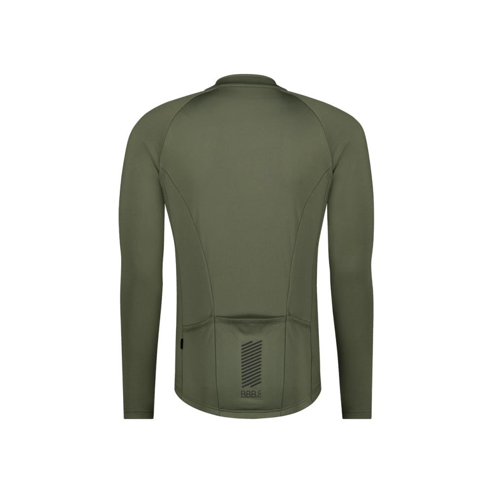 BBB Cycling Trikot Transition langarm l olive - komfortables Frühlings- & Herbst-Trikot