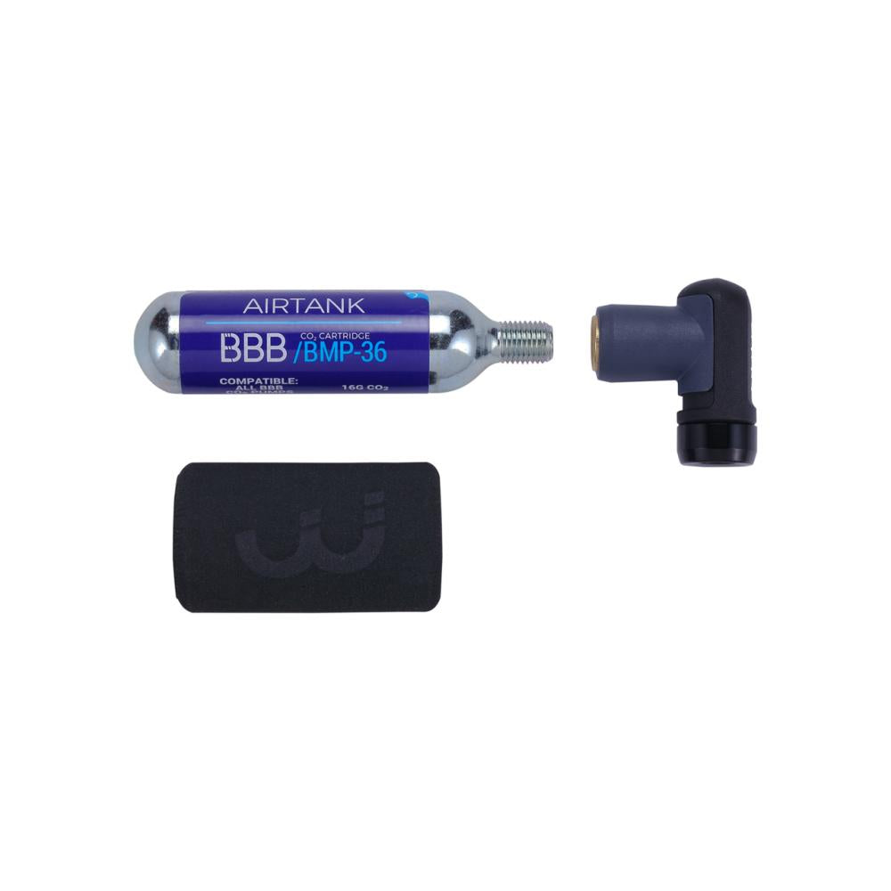 BBB Cycling BBB minipomp Co2 AirPush schwarz One Size schwarz - schnelle CO2-Reifenbefüllung