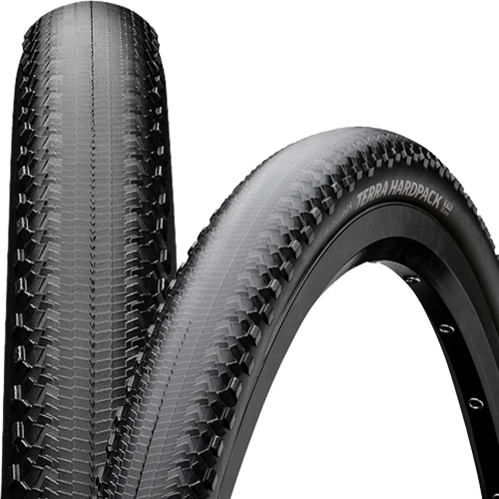 Continental Terra Hardpack 27.5x2.00" Fahrradreifen schwarz mit detailliertem Profil und Seitenwandbeschriftung.