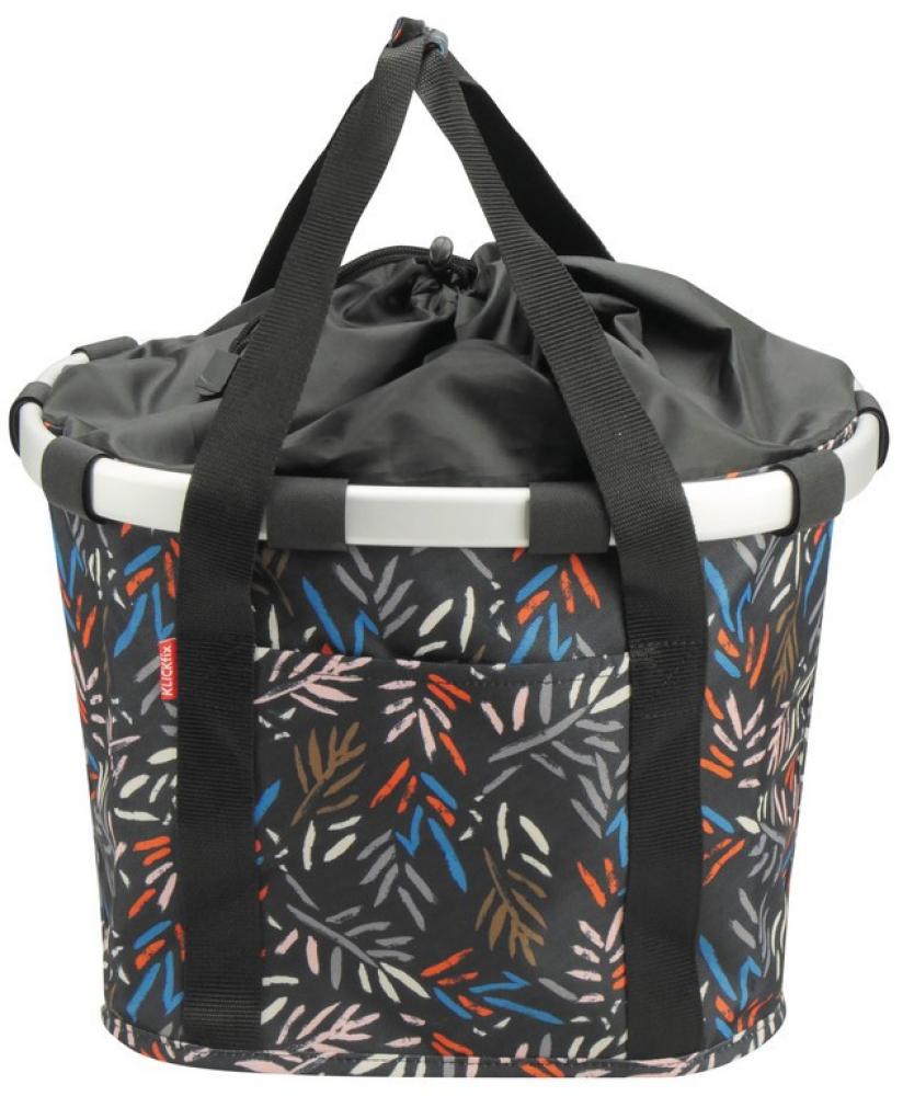 KLICKfix Bikebasket Reisenthel Autumn 1 Fahrradkorb 28x26x35 cm - Stilvoller Lenkertasche mit Reisenthel Design - Fahrradtasche
