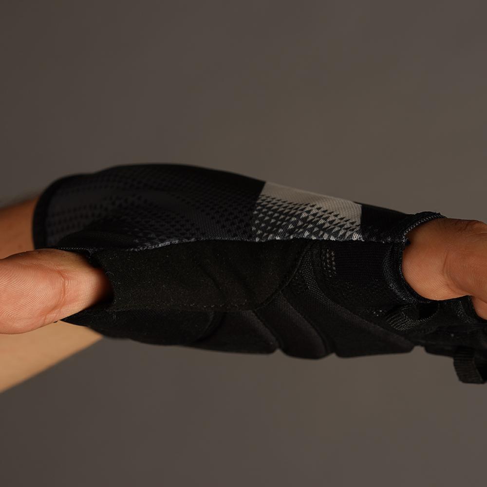 CHIBA Solar II - Fahrradhandschuhe kurz, schwarz/schwarz, XL, atmungsaktiv