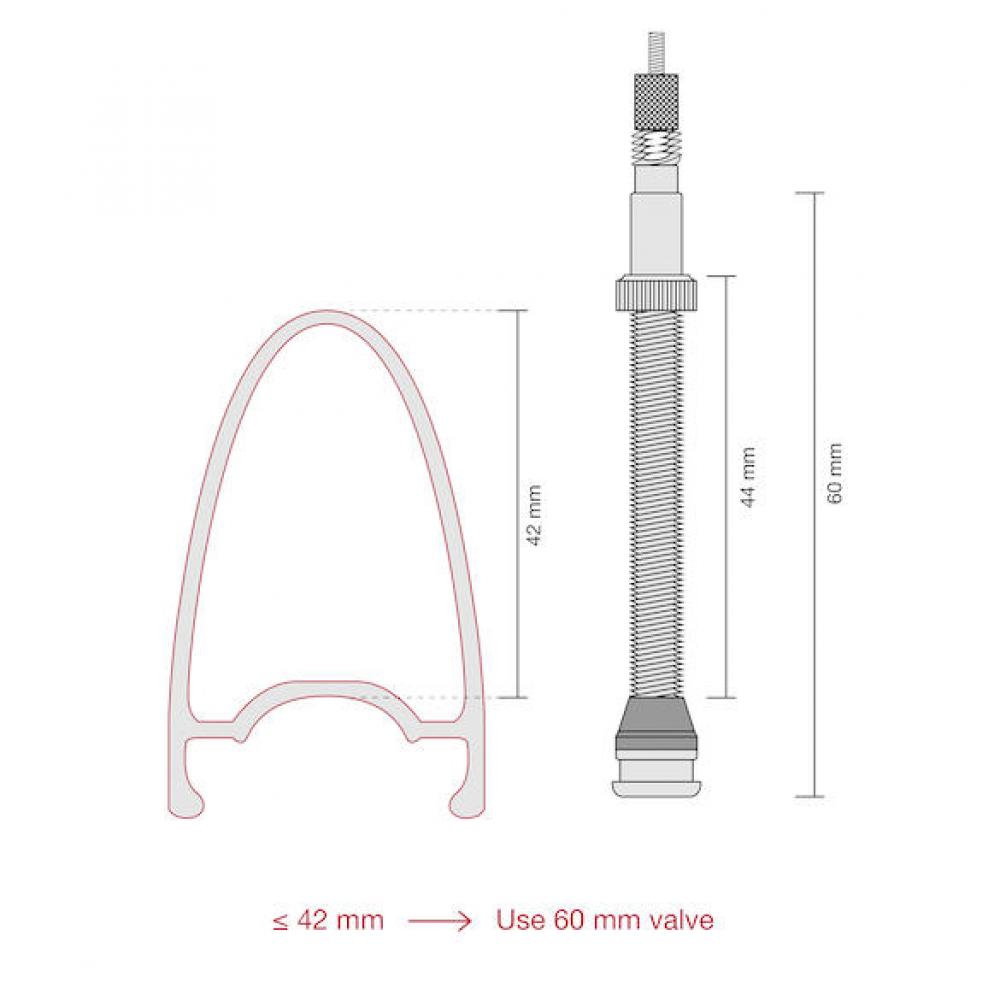 Procraft Tubeless-Ventile 60 mm Oil Slick - Leichte Aluminium-Ventile für tubeless Felgen