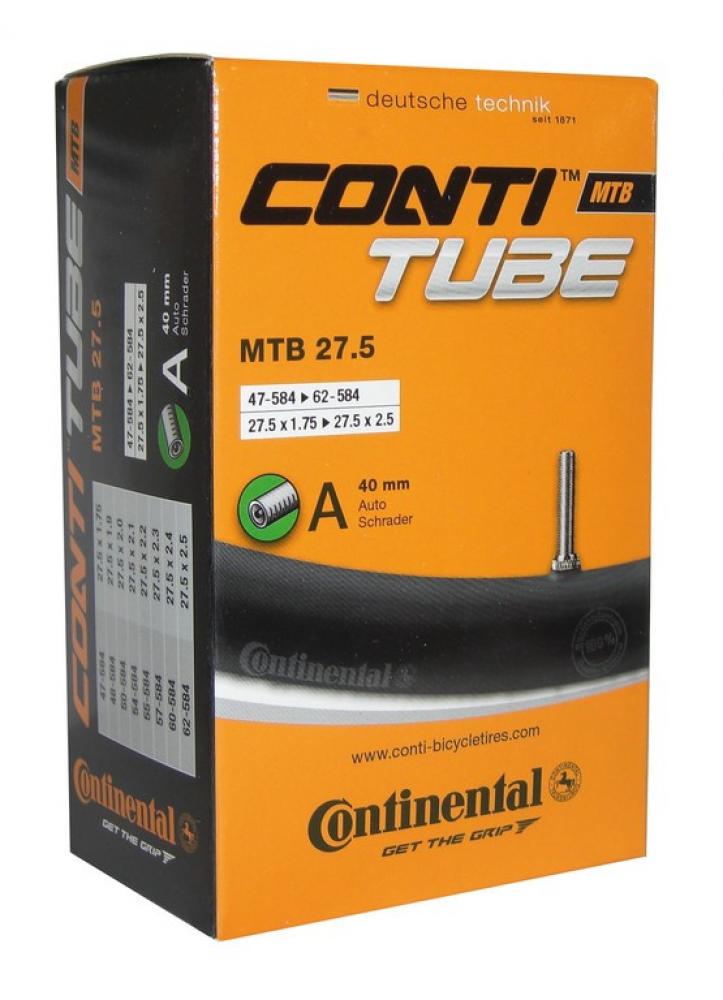 Continental 3er Set MTB Schlauch, 27.5x1.75-2.40 Zoll, AV 40mm, für 47-62mm Reifen, robustes Butyl, pannensicher, top Qualität für Mountainbikes