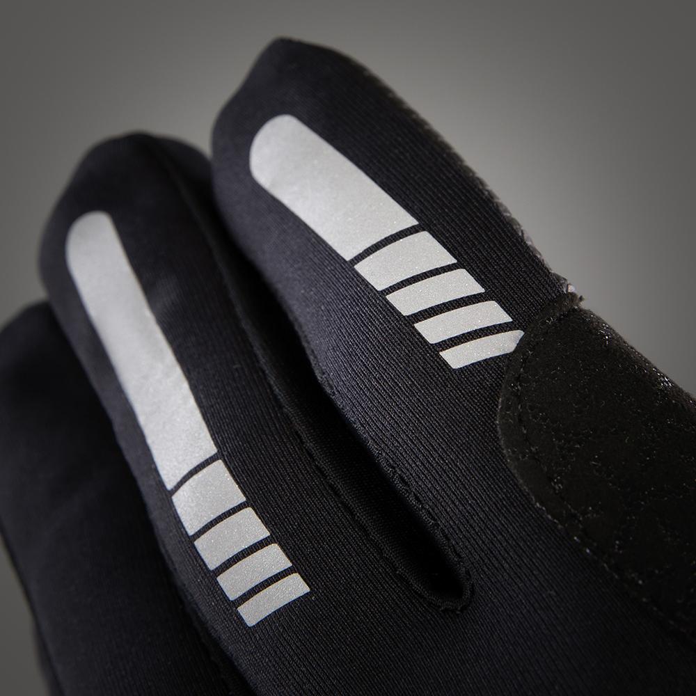 CHIBA Windstopper - Radhandschuhe schwarz, winddicht, atmungsaktiv, Touchfinger, Größe M