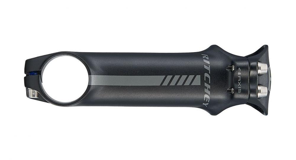 Ritchey Comp 4-Axis 44 Fahrrad-Vorbau 31,8x70mm, 6° schwarz-matt mit breiter Frontplatte für Lenkerstabilität.