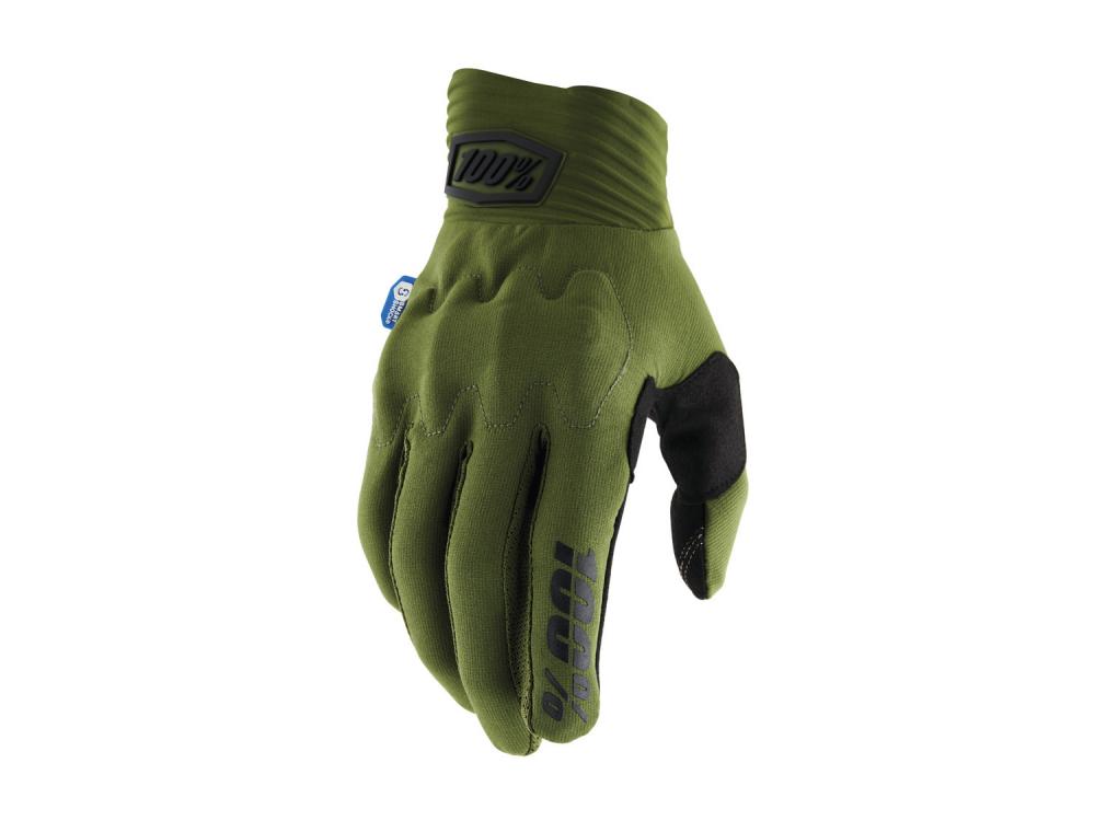 100% Cognito Smart Shock Gloves L Army Green / Black - maximaler Aufprallschutz & Grip