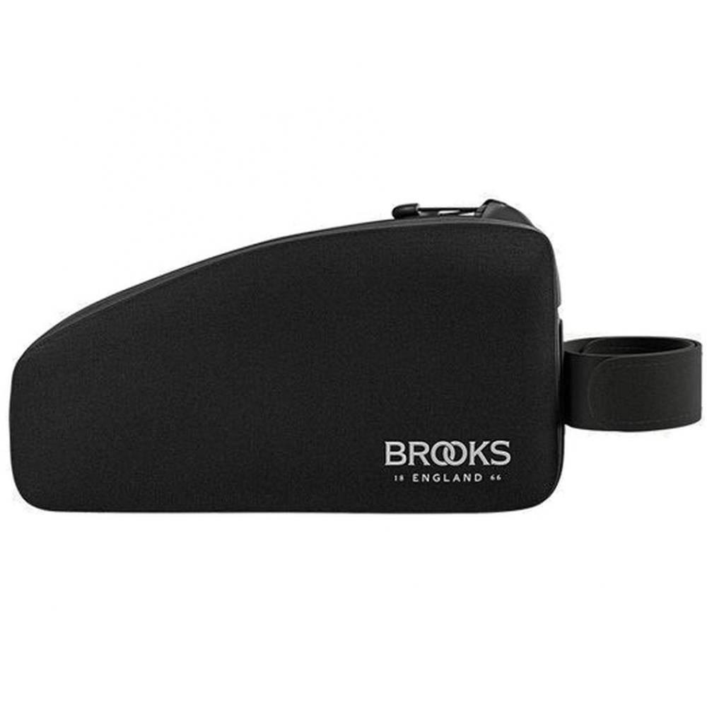 BROOKS Scape Top Tube Bag Black - wasserdichte Oberrohrtasche 0,9 Liter aus 600D Polyester mit Hypalon-Details - 100 g leicht, 210x40x110 mm