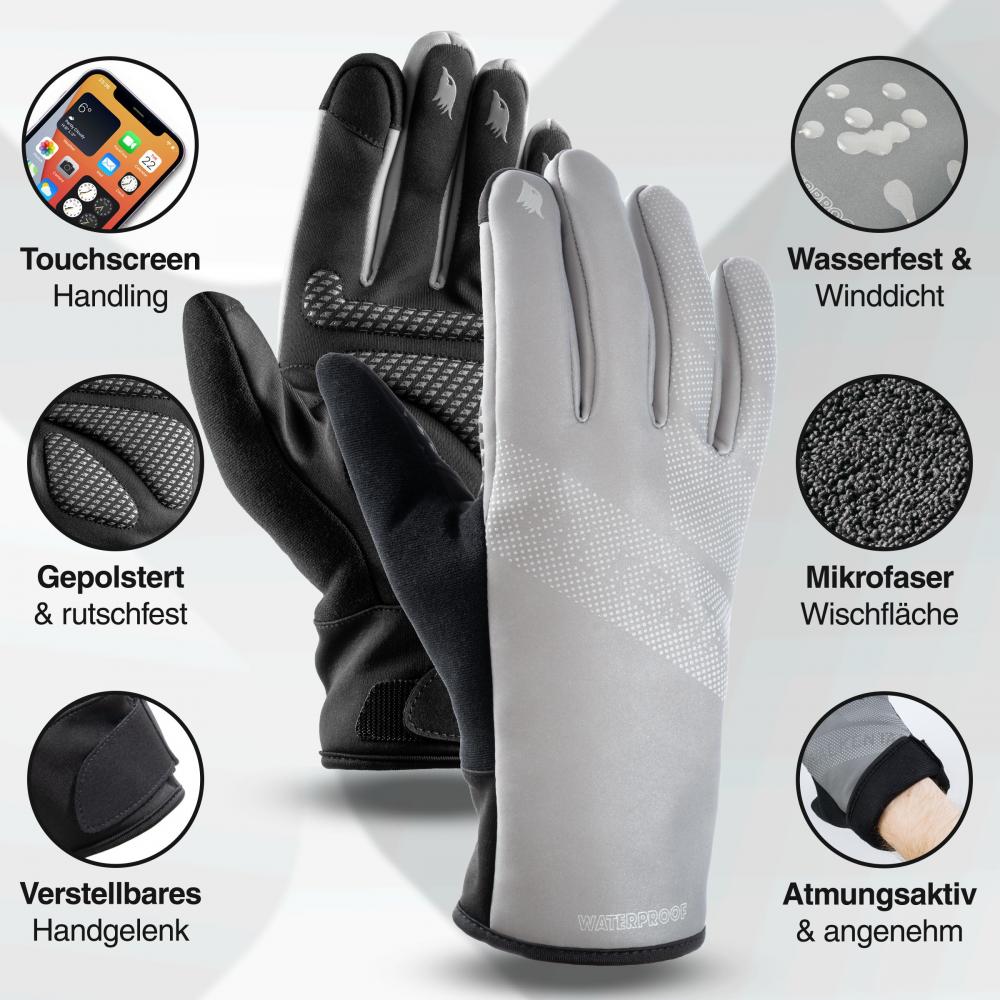 Valkental Handschuhe GloRider V2 Ultra Gr. L Silber Reflectiv
