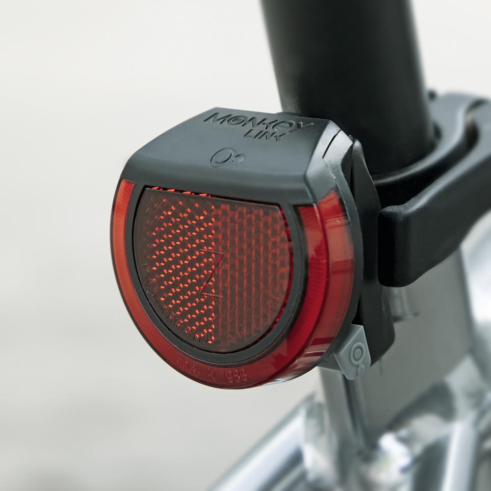 MonkeyLink SkyeLight Rear Connect Rücklicht mit Bremslichtfunktion, magnetischer Verbindung, Stromversorgung über E-Bike-Akku, 60 g, für MonkeyLink Sattelklemme