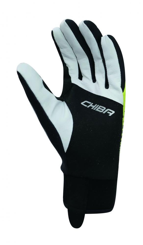 CHIBA Race Performer Light - winddichte, atmungsaktive Radhandschuhe neon/silbe, Gr. 11