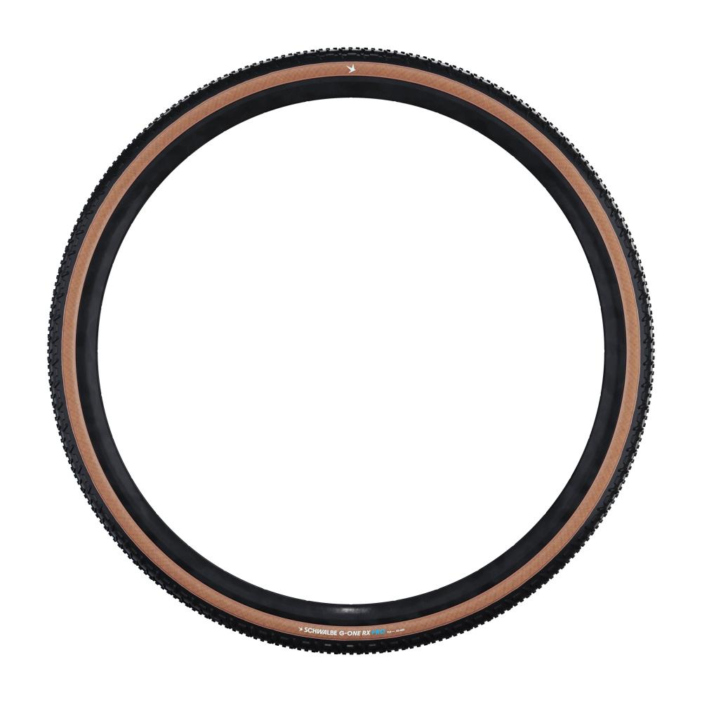 Schwalbe Faltreifen G-ONE RX PRO V-Guard 45-622, schwarz mit brauner Seitenwand, Gravel-Reifen für starken Grip.