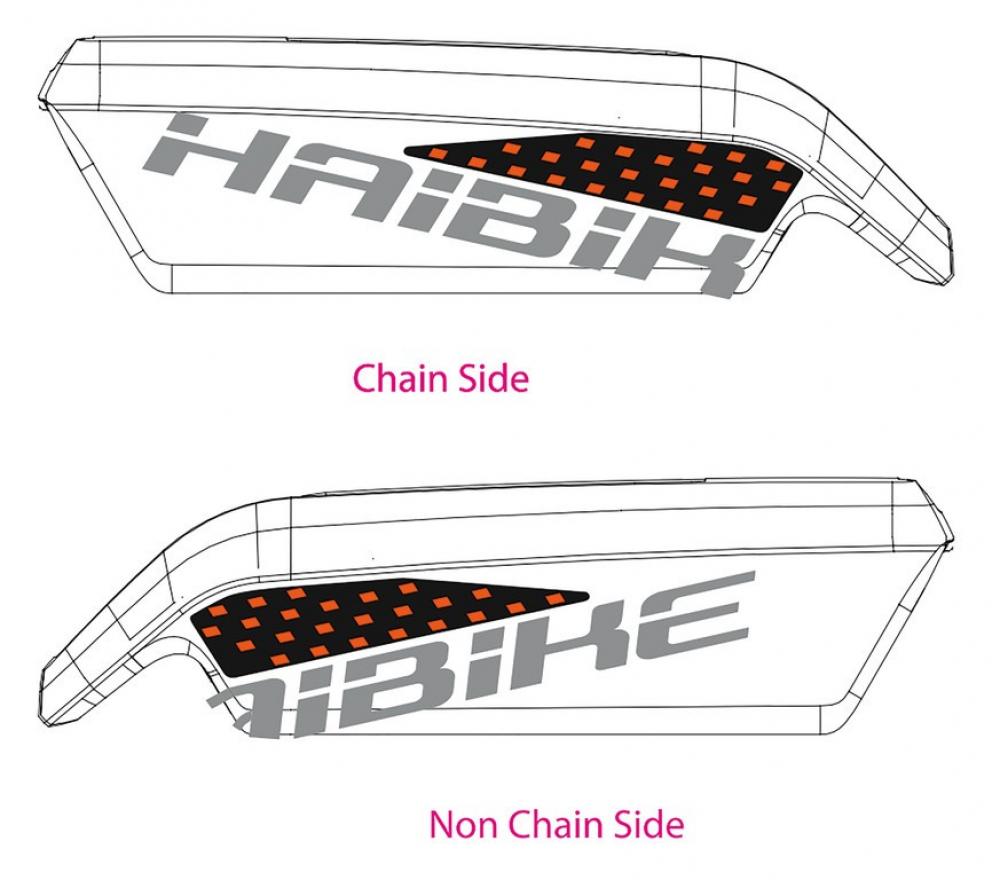 BOSCH Xduro Haibike Akku-Dekor HB-S09 orange-rot f. Carbon-Batteriegehäuse 2018 E-Bike.