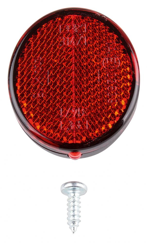 Busch&Müller Rückstrahler - Hochwertiger Reflektor mit Befestigungsmaterial für sichere Sichtbarkeit am Fahrrad. Ideal für Schutzblech- oder Gepäckträgermontage
