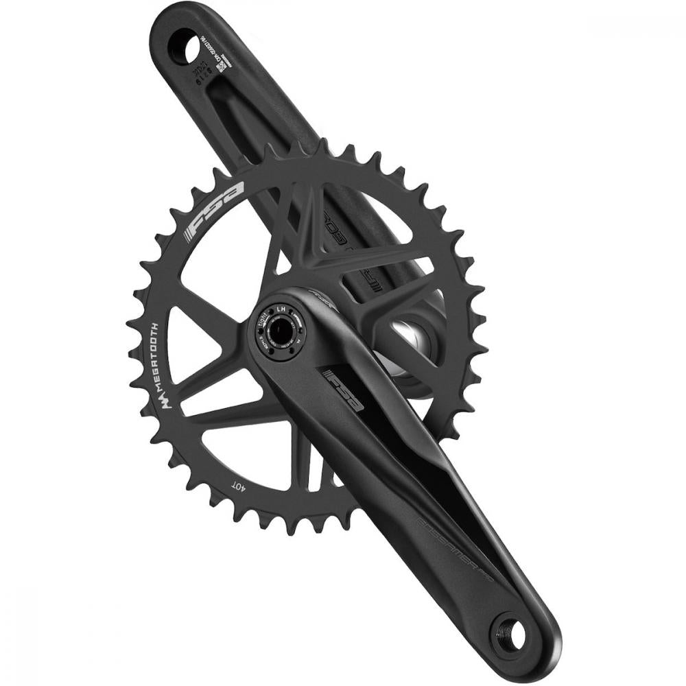 FSA Kurbelgarnitur Gossamer Pro MegaExo AGX+ 175 mm Schwarz - steife Performance-Kurbel