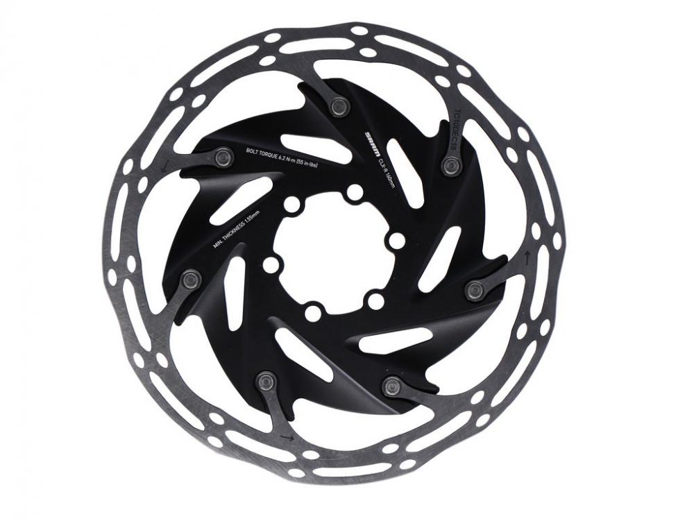 SRAM Centerline XR Rounded 6-Loch Bremsscheibe 160mm, schwarz-silber für Fahrräder.