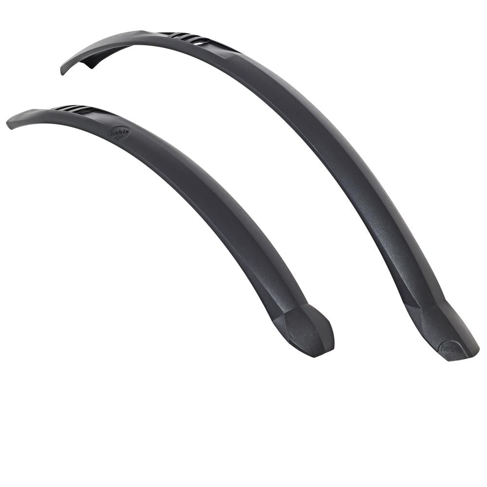 Hebie Taipan 28 Zoll Steckschutzblech-Set schwarz für Trekkingräder, 45 mm breit, leichter Schmutzschutz.
