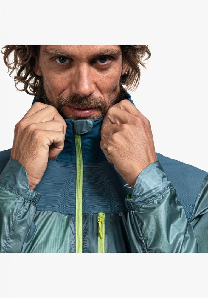 Schöffel Hybrid Jkt Flow Trail M cloudy storm blau Größe 52