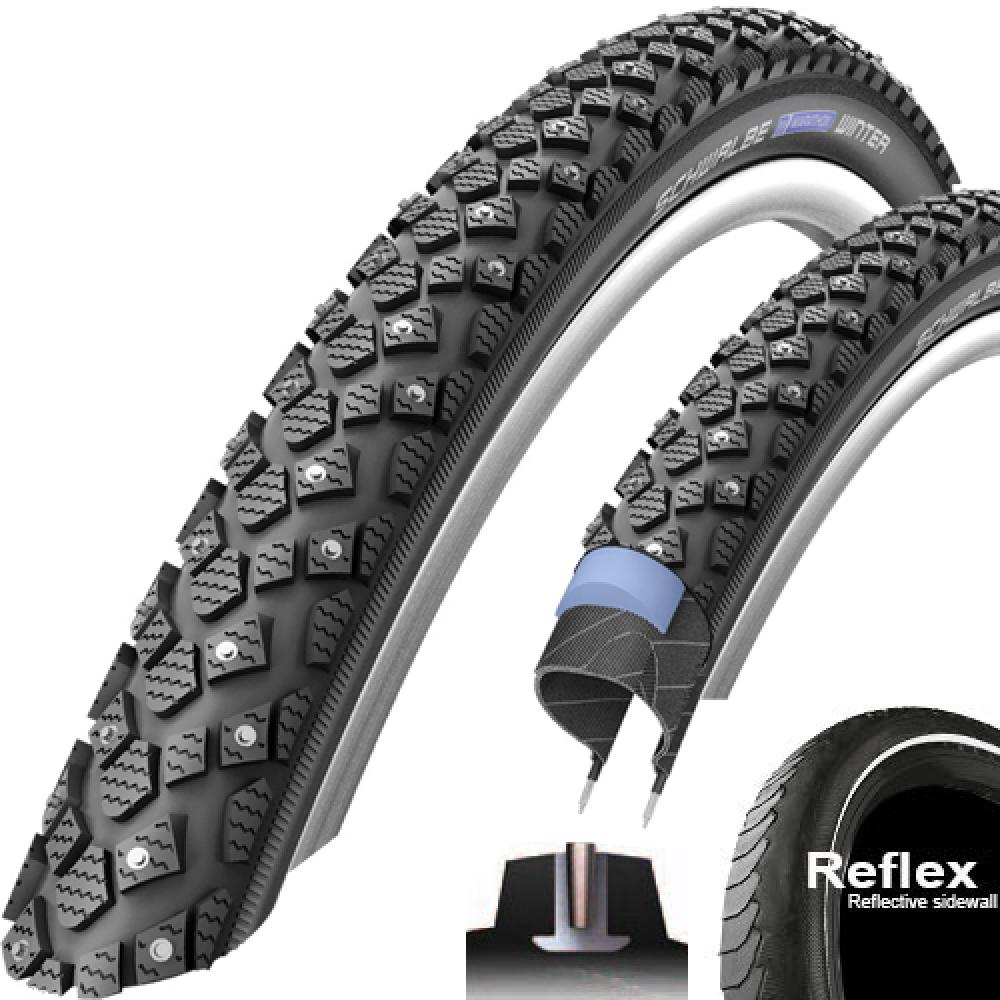 Schwalbe Reifen Marathon Winter Plus 26x2.15\" 55-559 schwarz Reflex E-25 HS396 Draht