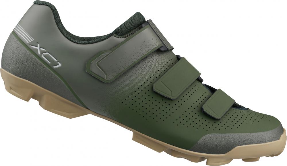 SHIMANO Fahrradschuhe XC102 Herren/Damen MTB SPD Größe 47 ? rutschfeste XC-Außensohle, Grün
