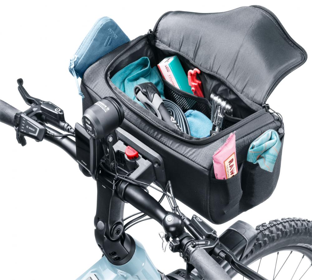 Deuter Handle Bar Bag 8 KF Lenkertasche 8L Schwarz - Robuste Fahrradtasche mit KLICKfix