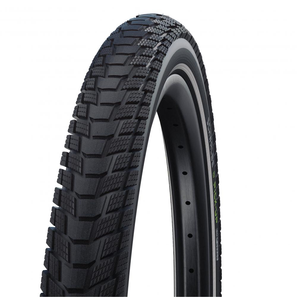 Schwalbe Pick-Up Reifen 18x2.15 E-Cargo, schwarz mit Reflexstreifen, pannensicher, E-50 Zulassung.