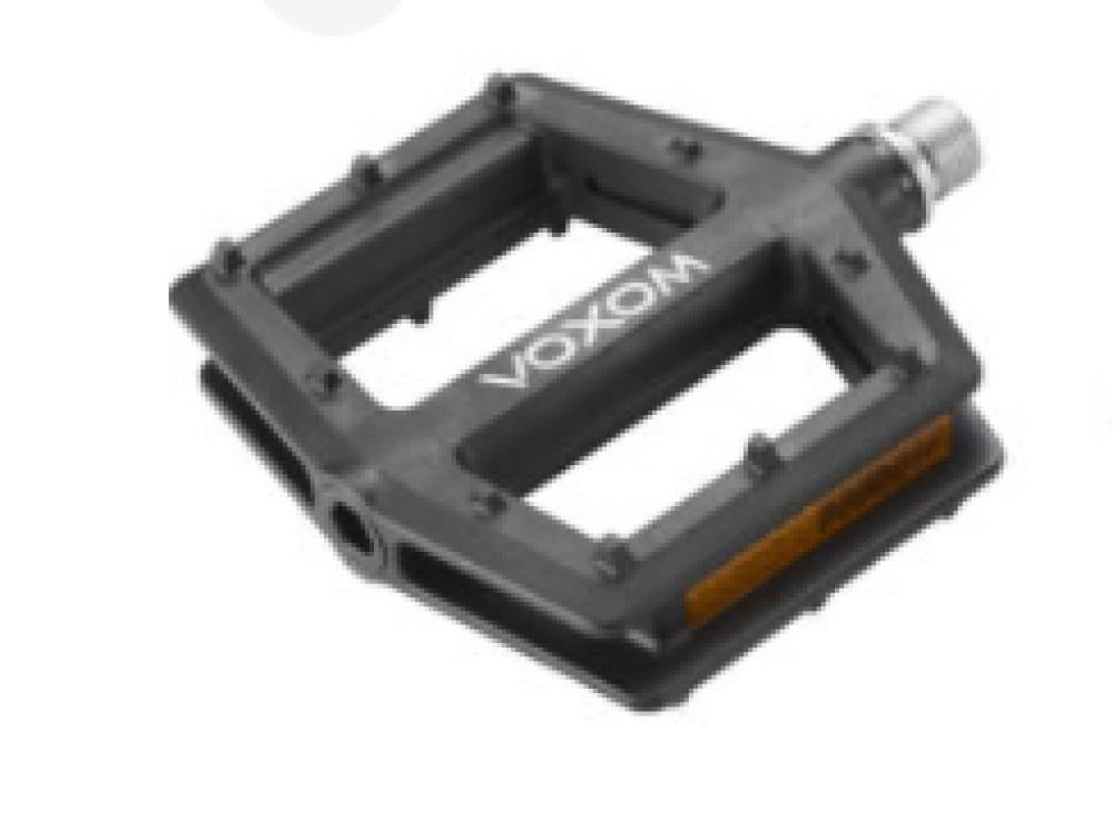 Voxom Pedal MTB Flat Pe23 schwarz Kunststoff-Körper 7mm Boron-Achse Industriellager