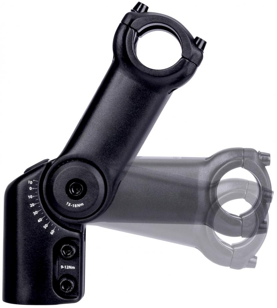 CONTEC Vorbau Ueda Hybrid 25,4 Millimeter - 1 1/8 Zoll - 100 Millimeter - winkelverstellbar - Aluminium 6061 - schwarz