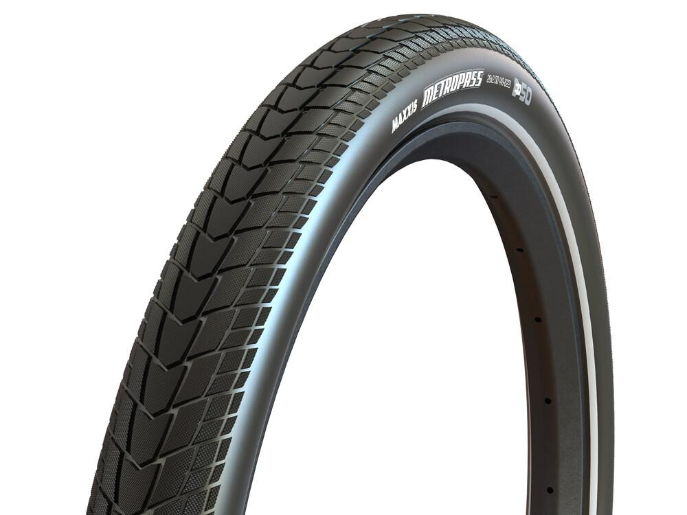 Maxxis MetroPass Pro 28x2.40 (61-622) E-Bike E-50, Drahteifen, MaxxProtect UrbanPro, ECE-R75, 4 Season, Reflex