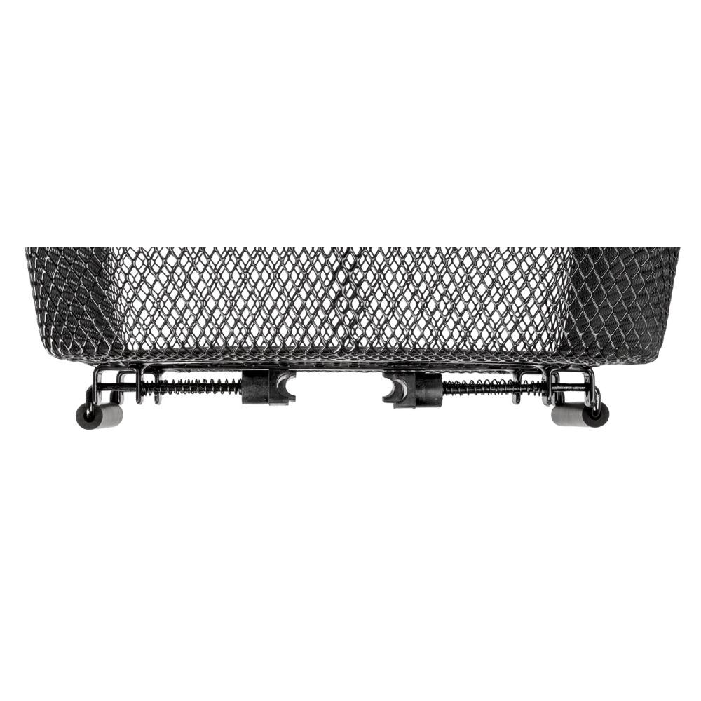 M-WAVE BA-RM Clamp L Gepäckträgerkorb aus schwarzem Stahl mit Klemmbefestigung für das Fahrrad.