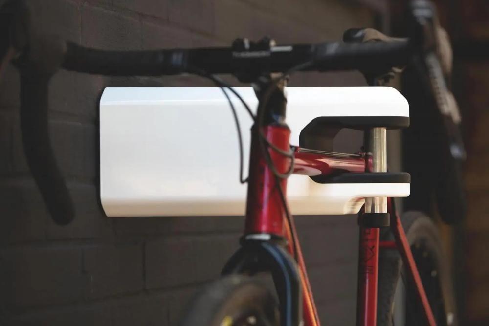 Hiplok AIRLOK Fahrrad-Wandhalterung mit Schloss - gehärteter Stahl - 30 Millimeter Sperrbolzen - Sold Secure Diamond - Innen Außen - grau