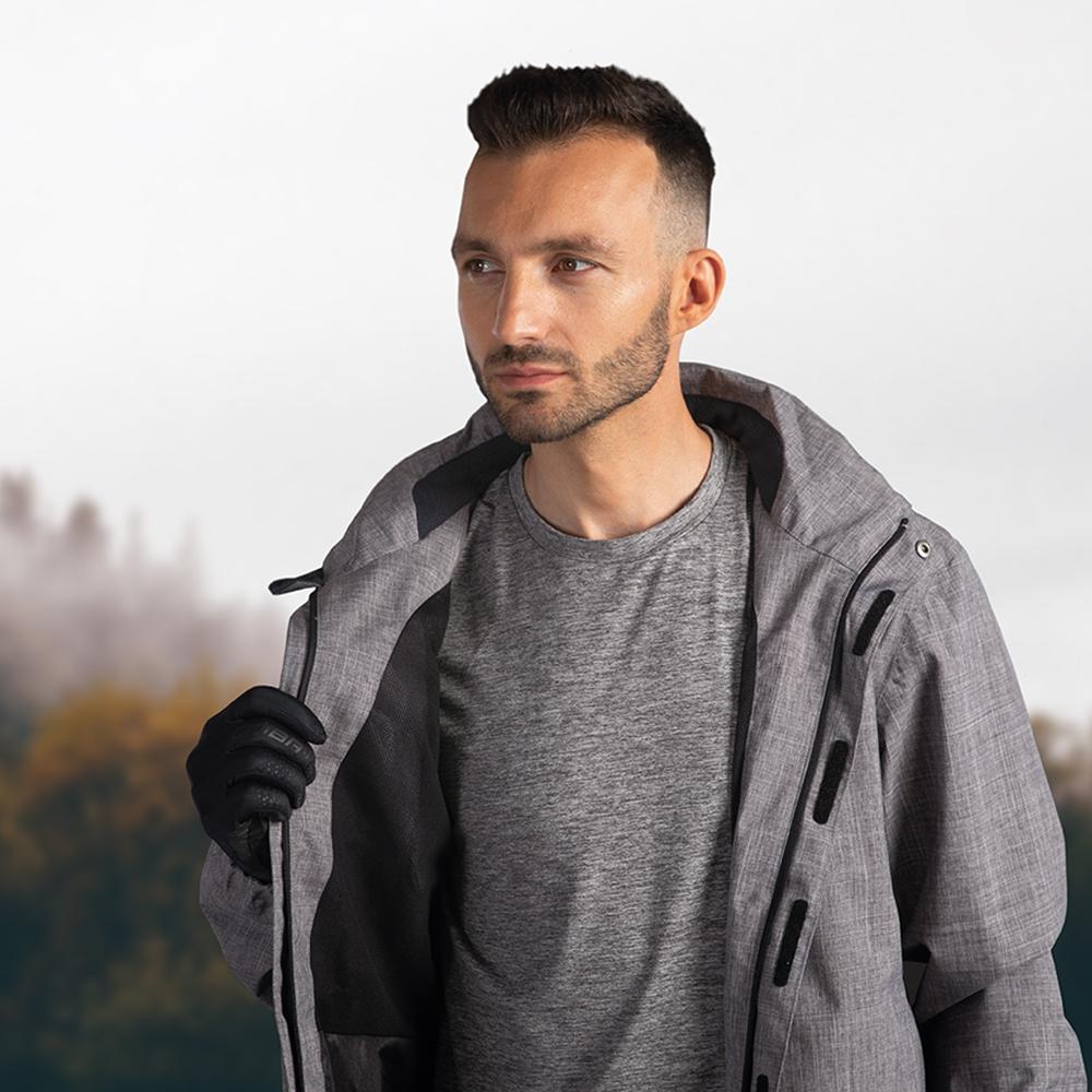 CHIBA Allweather Jacke - wasserdicht, winddicht & atmungsaktiv, XS, hellgrau