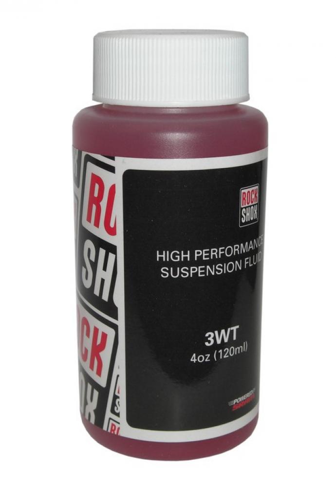 RockShox Dämpferöl 3wt 120ml rot, Hochleistungs-Federflüssigkeit für Fahrradfederungen.