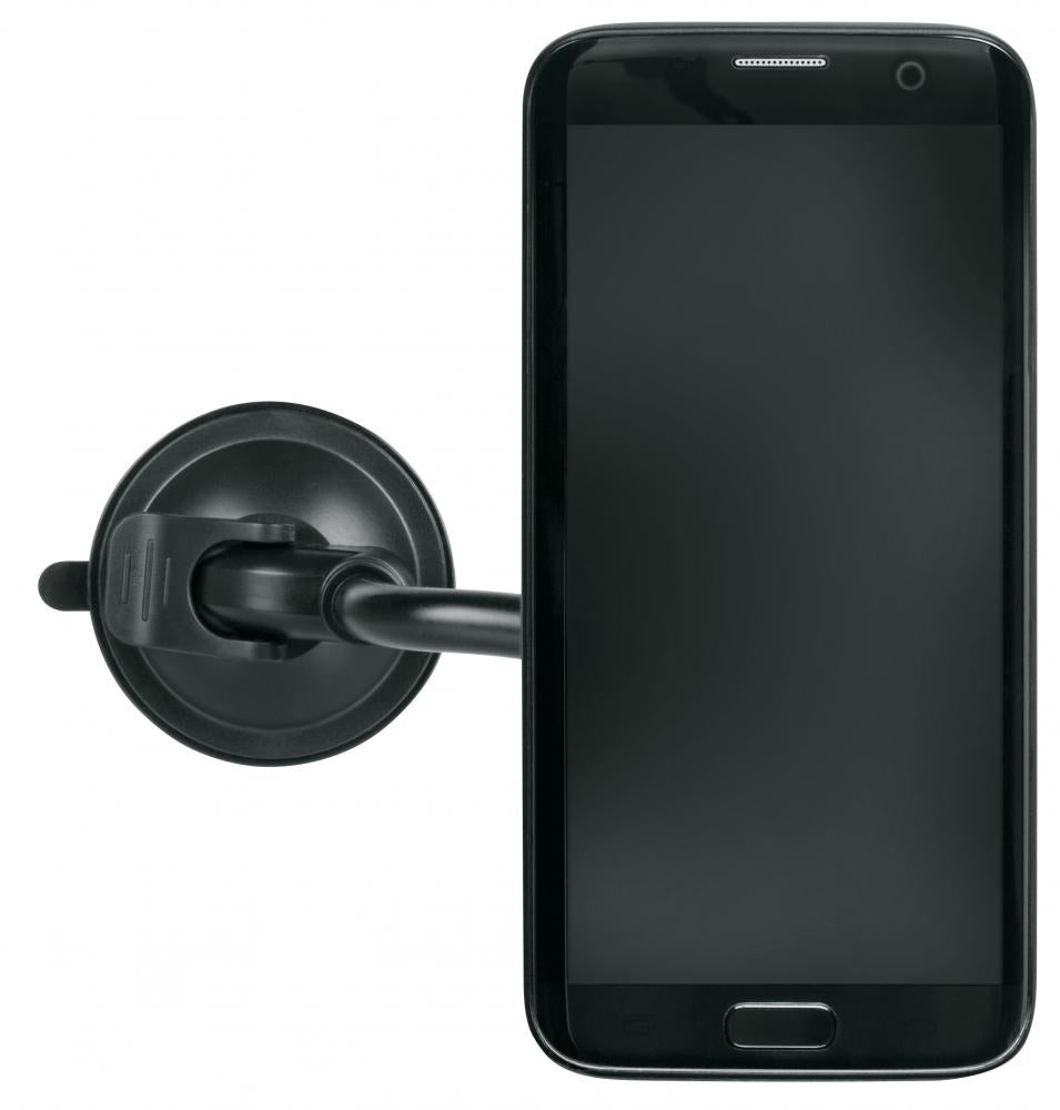 SKS COMPIT FLEXX Smartphone-Halterung flexible Handyhalterung mit Flexarm und Saugnapf für alle glatten Oberflächen, ideal für Auto, Küche und Arbeitsplatz