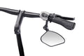 Schwarzer Krampe KF Sport Typ C Fahrradspiegel rechts mit kleiner Außenklemmung am Lenker.