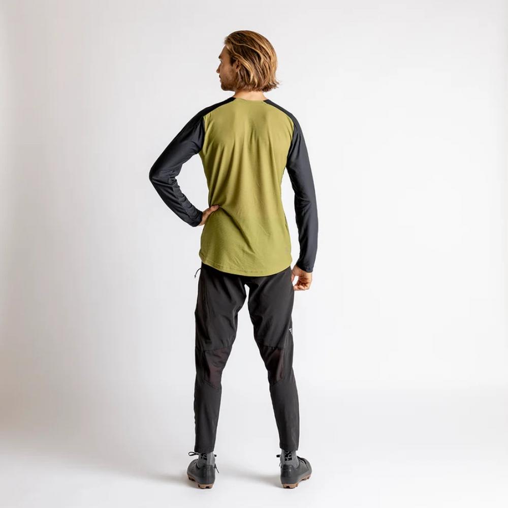 IXS Sports Division iXS Flow XTG Long Sleeve Henley S Olive/Black - atmungsaktives Bike-Henley