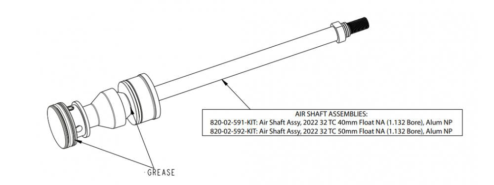 FOX Service Set Air Shaft Assy 32 TC 40mm Float NA - präzise Wartung moderner Federgabeln