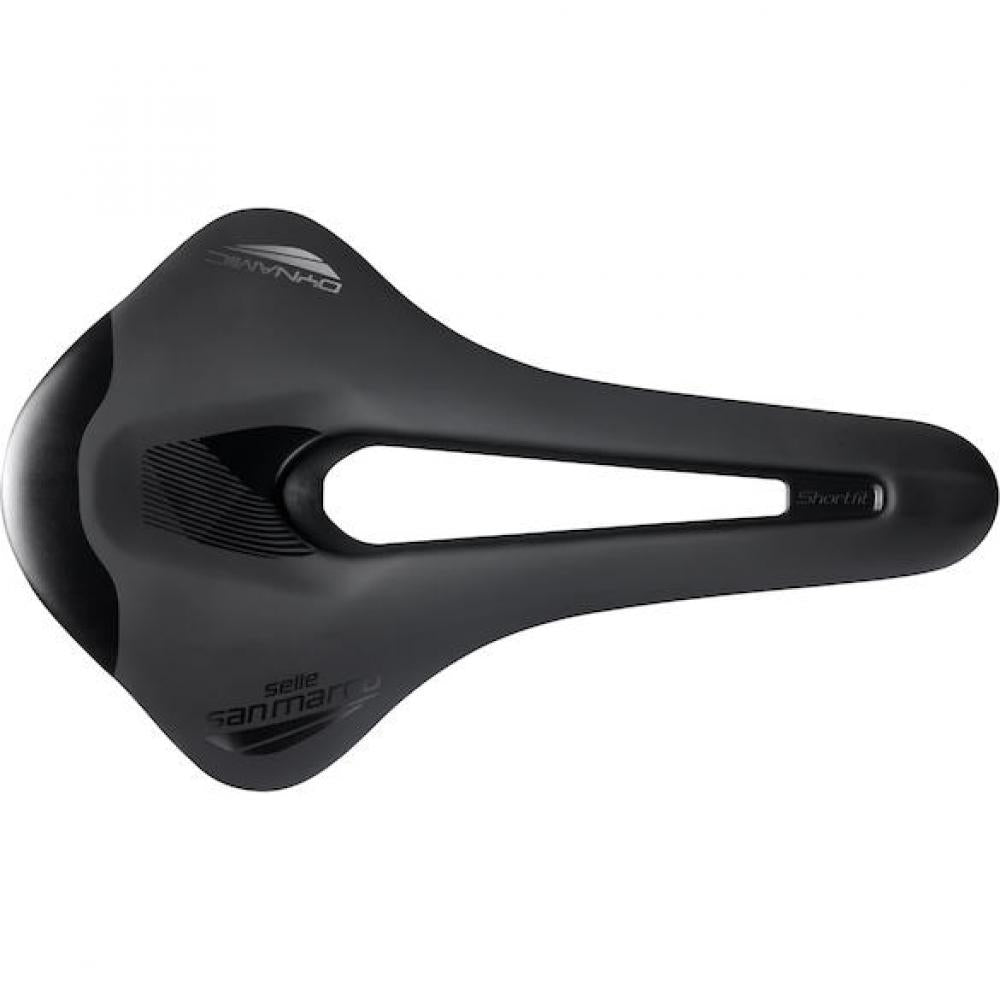 Selle San Marco Sattel Shortfit 2.0 Comfort Dynamic 155 x 255 mm Schwarz - komfortabler Performance-Rennradsattel