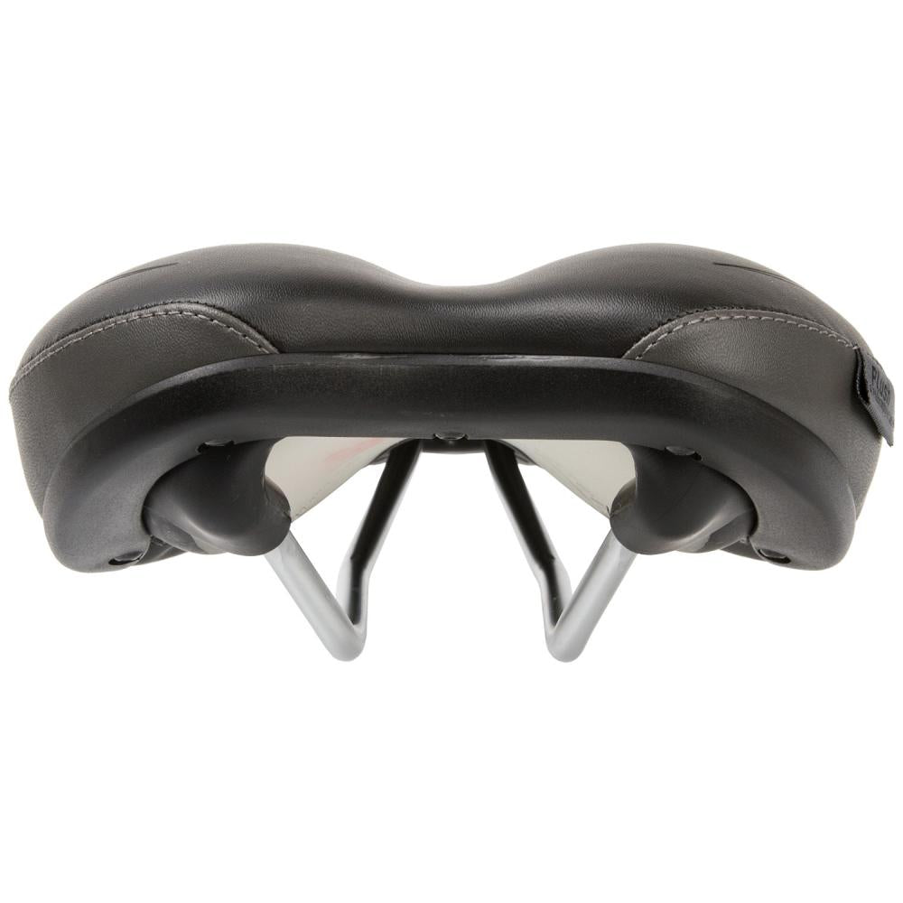 Velo Plush Tour-UNI Unisex Fahrradsattel schwarz/grau, Arc-Tech Federung & O-Zone Cut, 2-Komponenten Schale