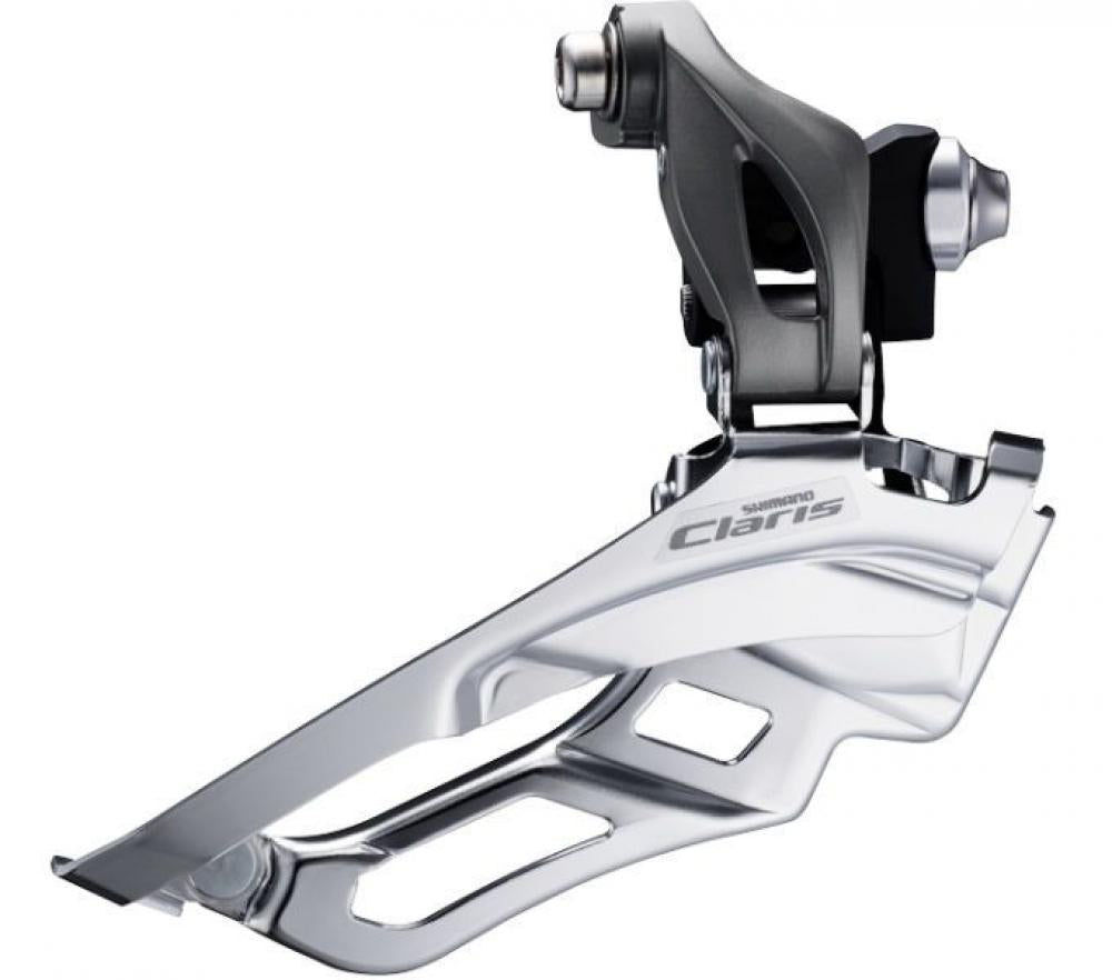 Silberner SHIMANO CLARIS FD-R2000 Anlöt 8-fach Umwerfer für Rennräder.