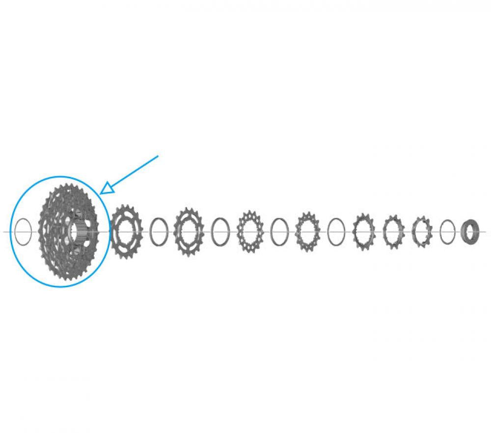 SHIMANO Ritzel für CS-R7100 general - 21-24, 27-30, 34 Zähne