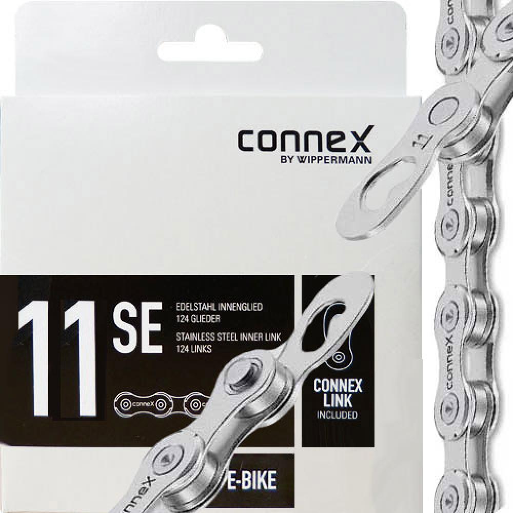 Connex Wippermann 11SE 11-fach E-Bike Kette aus Edelstahl mit 124 Gliedern und Connex Link.