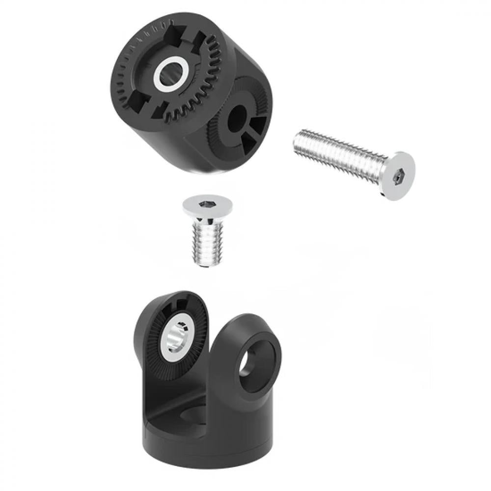 Quad Lock Knuckle Adaptor, Gelenkadapter für Motorradhalterungen, schwarz, kompatibel mit Quad Lock 360, 34,8 mm Höhe, 25 mm Breite