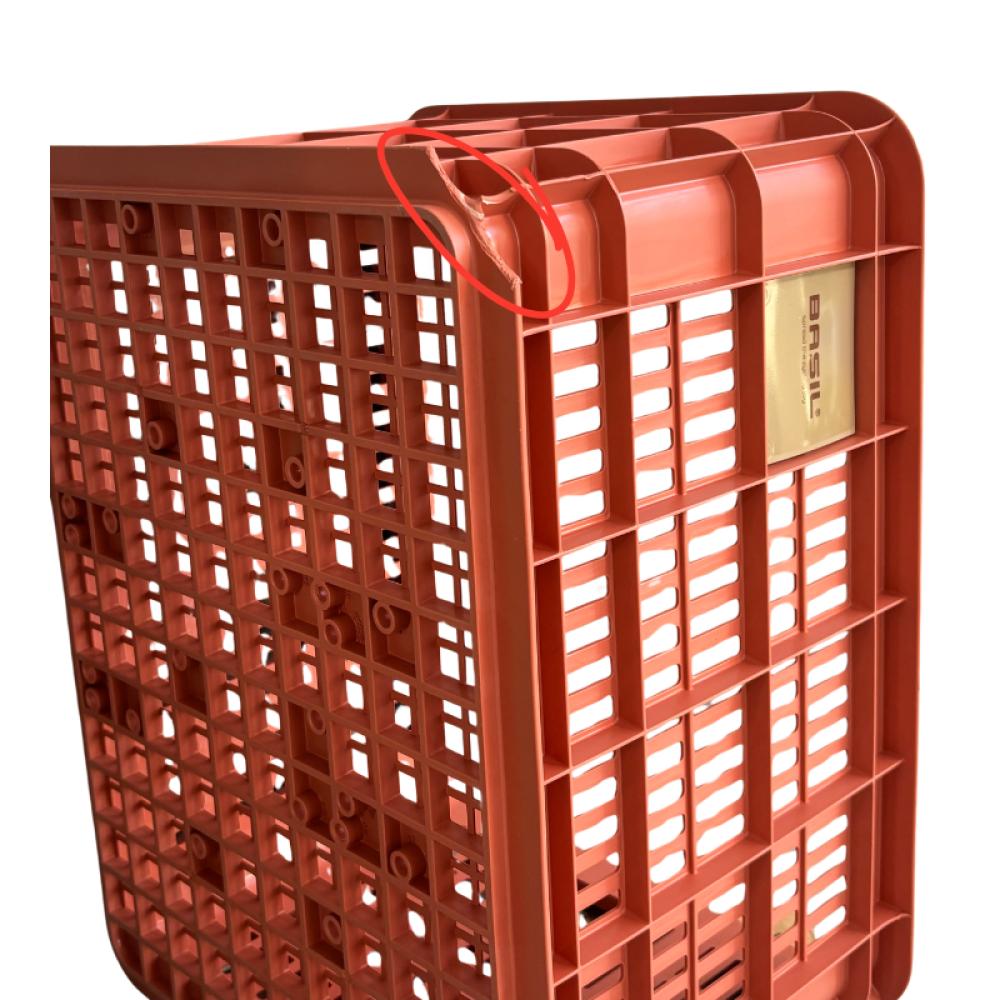 Retoure: Basil Fahrradkasten Basil Crate M | 45,25x35x25cm, terra red,29,5L,Kunstst.