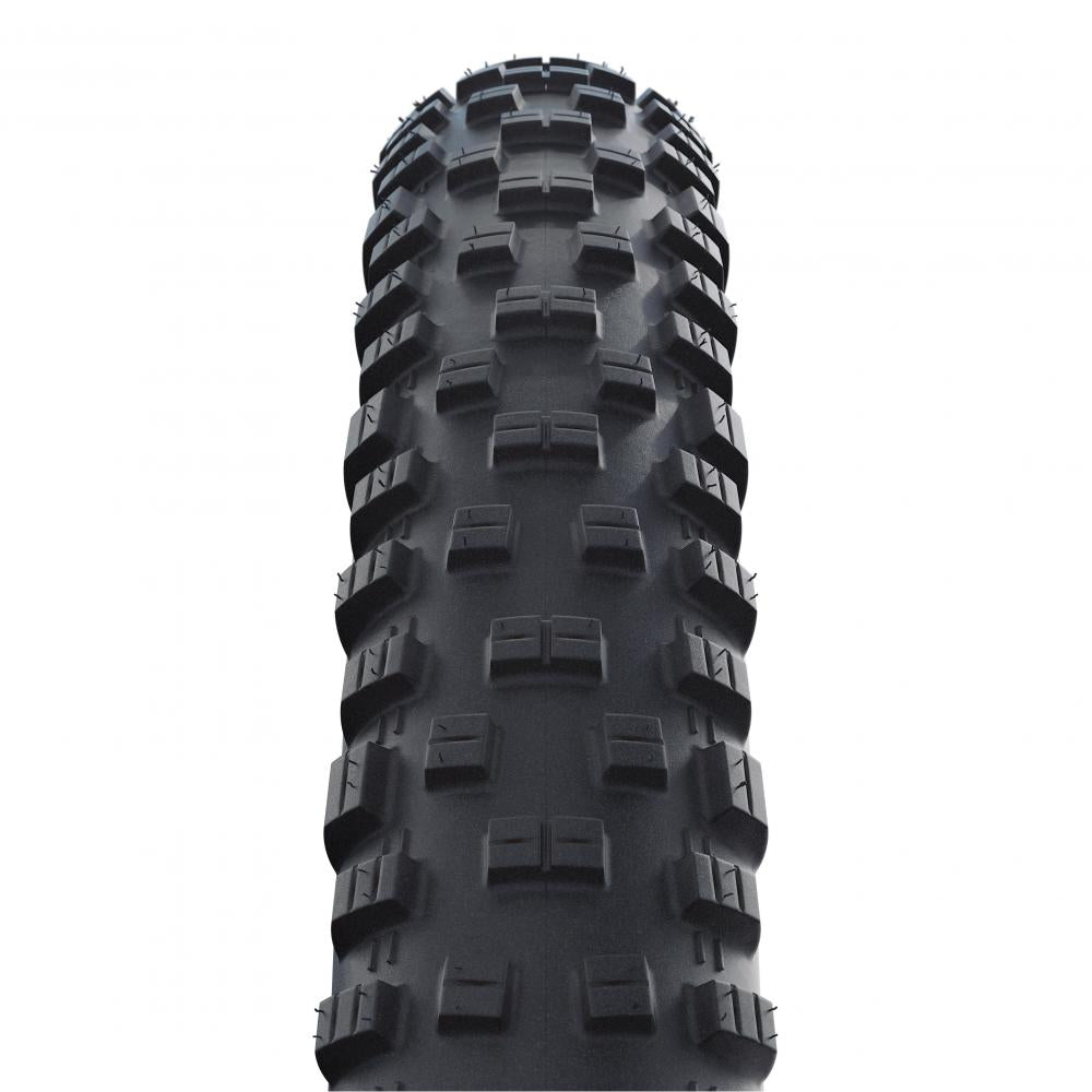 Profilansicht Schwalbe Tough Tom 29x2.25 Zoll (57-622) MTB-Drahtreifen schwarz mit grobem HS463 Stollenprofil.