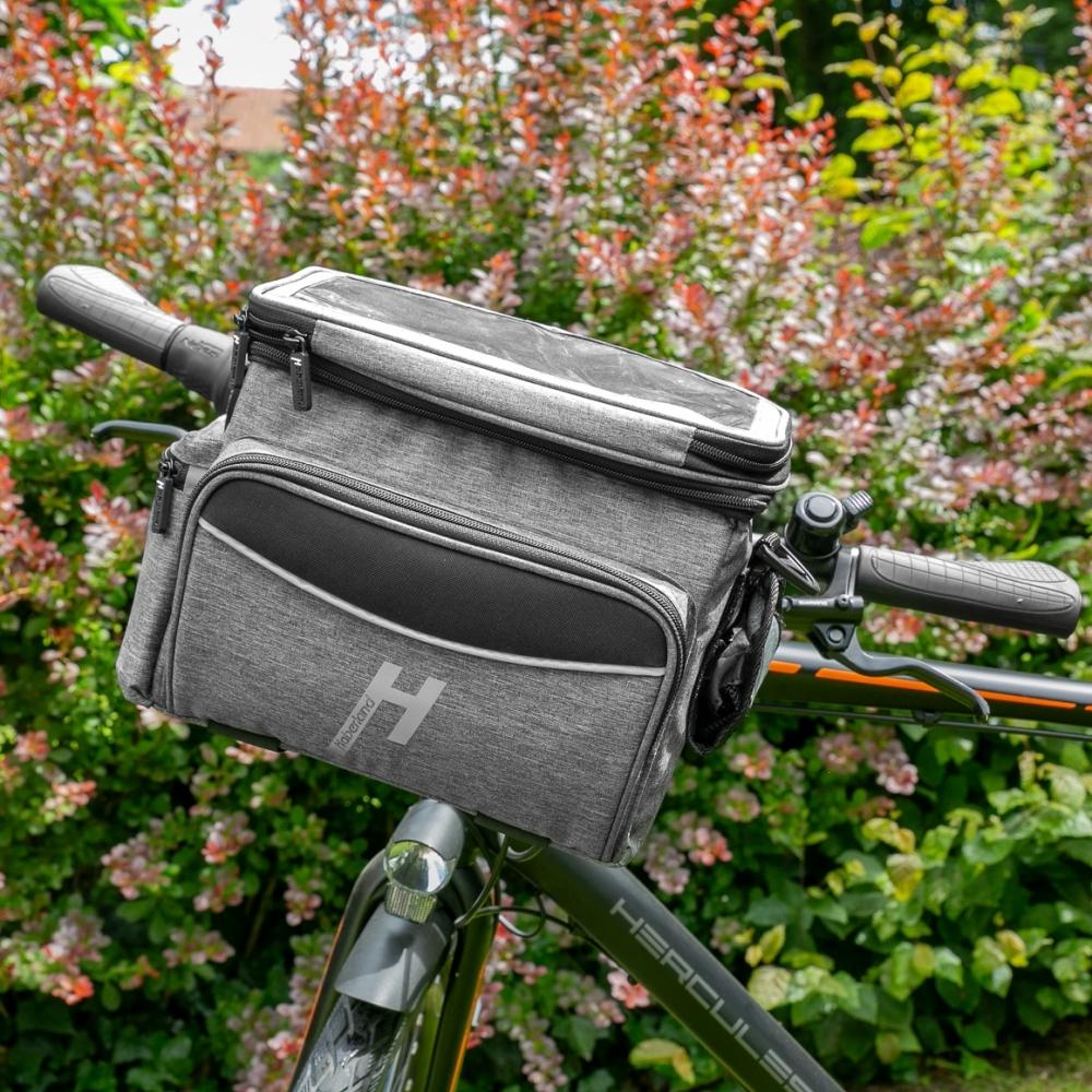 Haberland Lenkertasche Max Plus 10-12 l grau - praktische E?Bike-Lenkerlösung