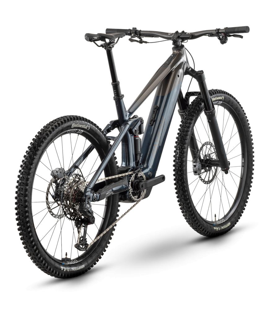 RAYMON Vamok Ultimate E-Fully Größe S - Bosch Performance Line CX - 800 Wh - SRAM GX Eagle Transmission AXS - Smokeblue/Pipegrey