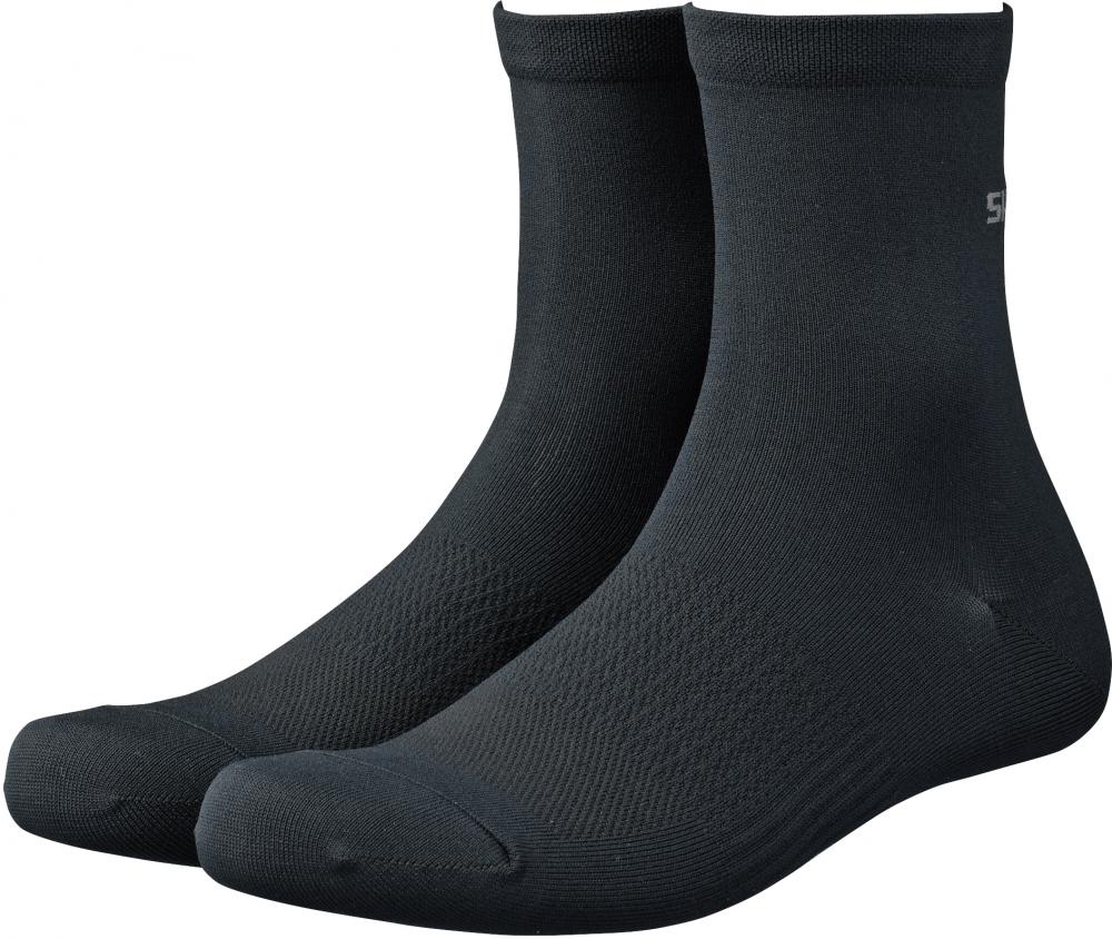 SHIMANO PERFORMANCE MID SOCKS BLACK Größe M BLACK - atmungsaktive Radsocken für maximale Performance