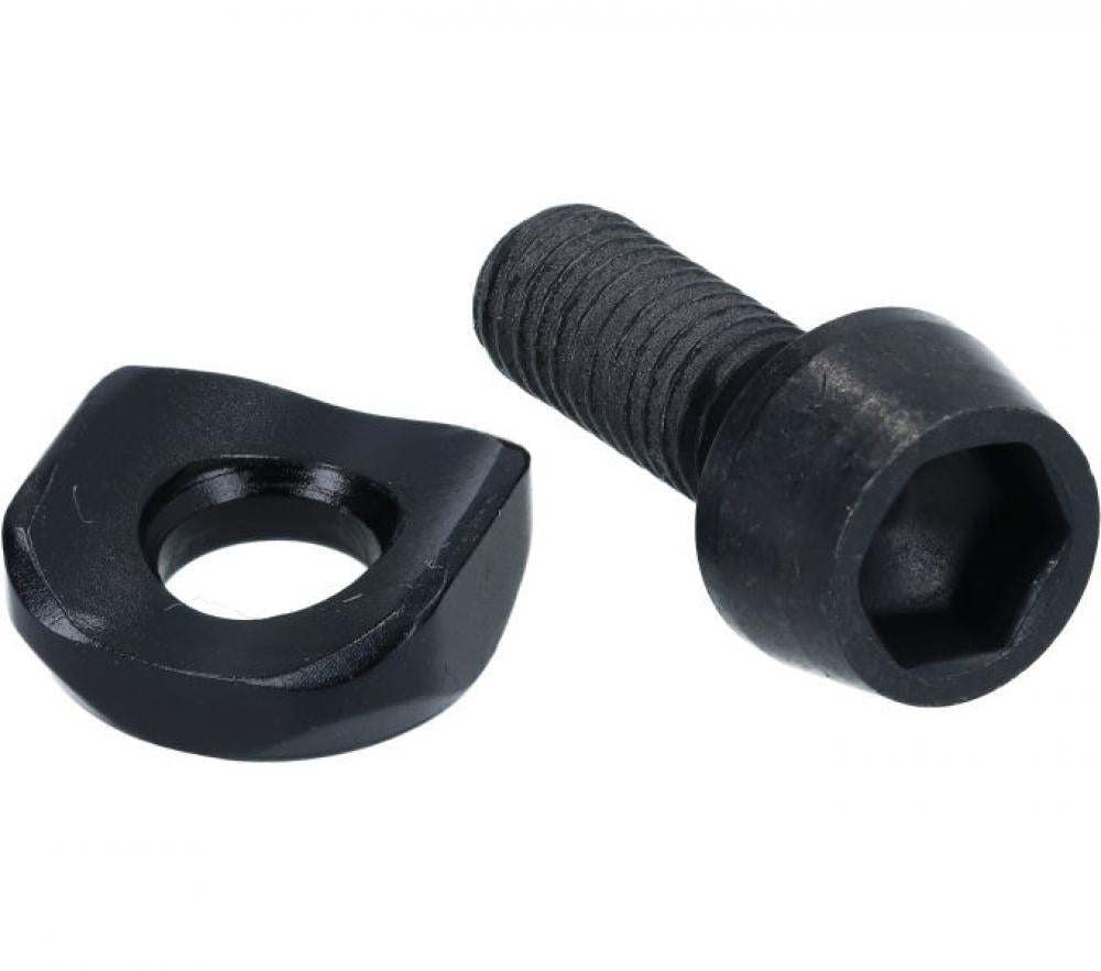 Schwarze SHIMANO FD-R9250 Klemmschraube und Klemmstück für Fahrräder.