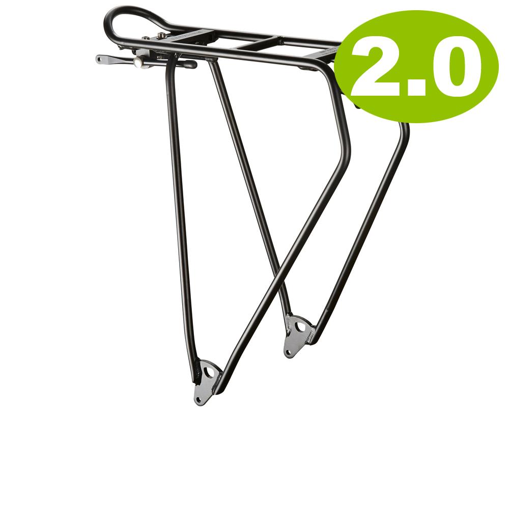 racktime Lightit 2.0 Gepäckträger 28 schwarz â Leichter Aluminium-Fahrradgepäckträger - Snapit 2.0 kompatibel max. 25 kg Traglast für 28 Räder ca. 610 g