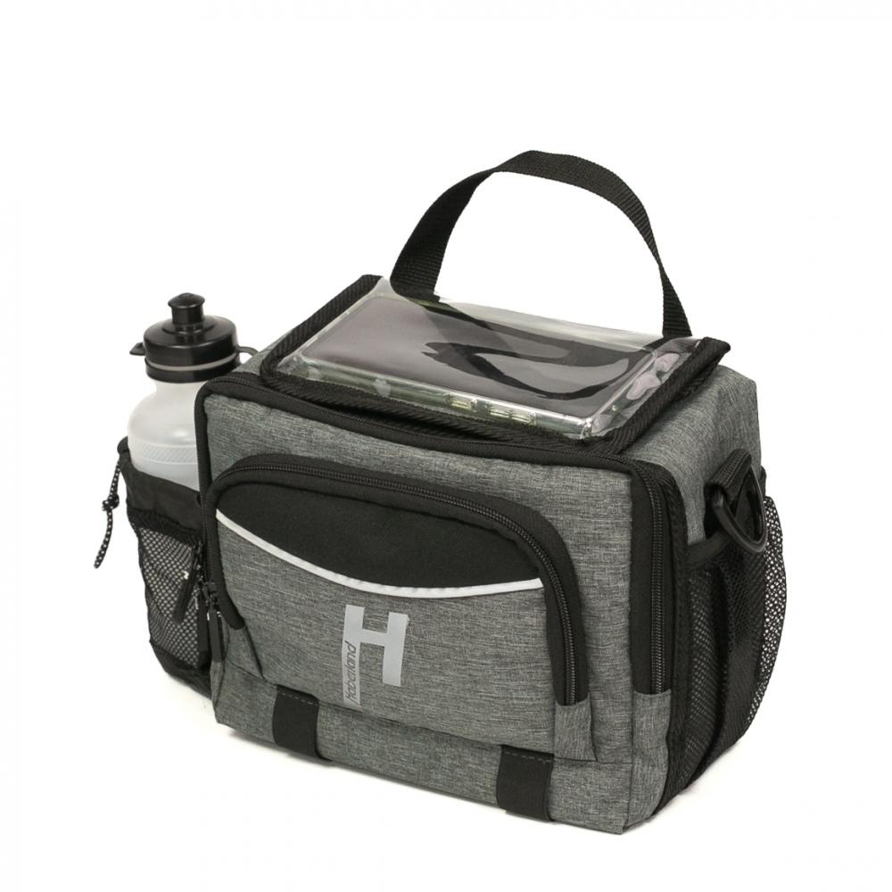 Haberland Lenkertasche 6l Bottle grau - praktische Fahrrad-Lenkerbag mit KLICKfix
